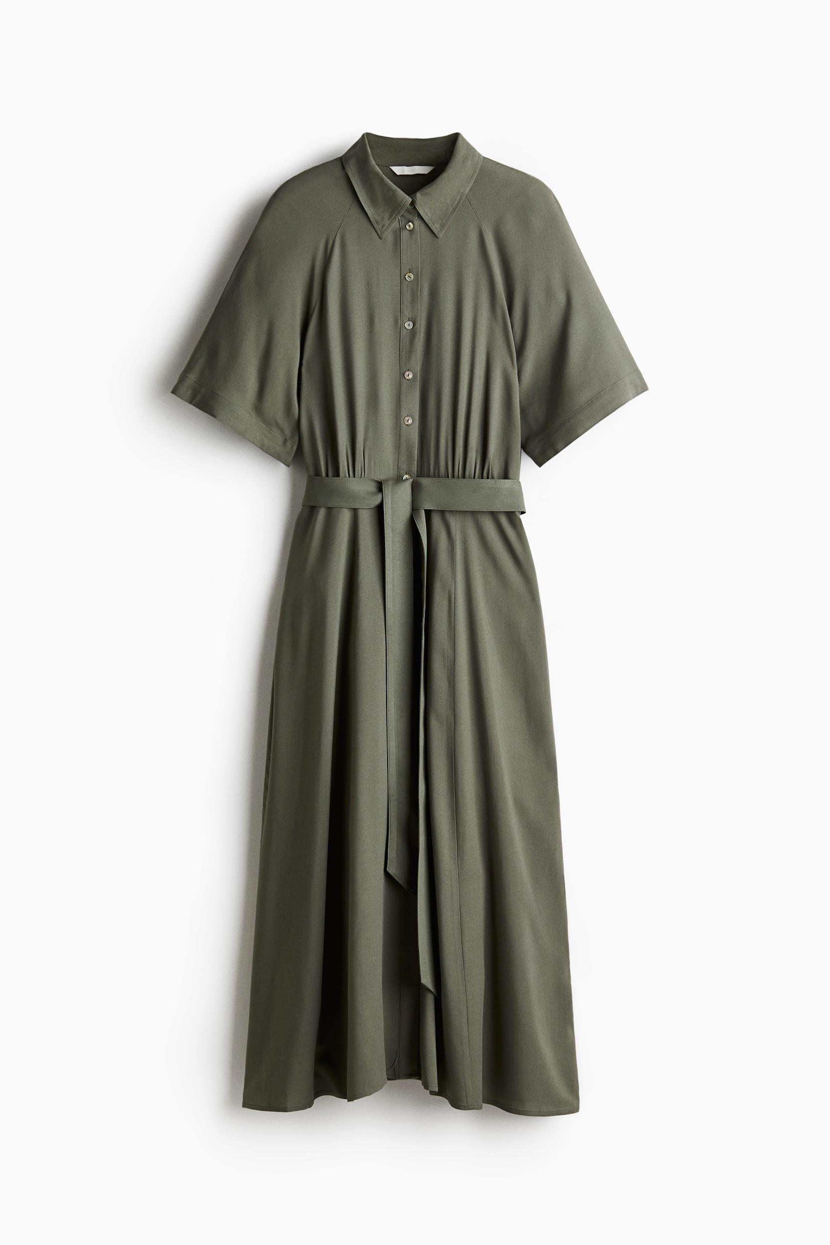 Tie-belt Shirt Dress Product Image