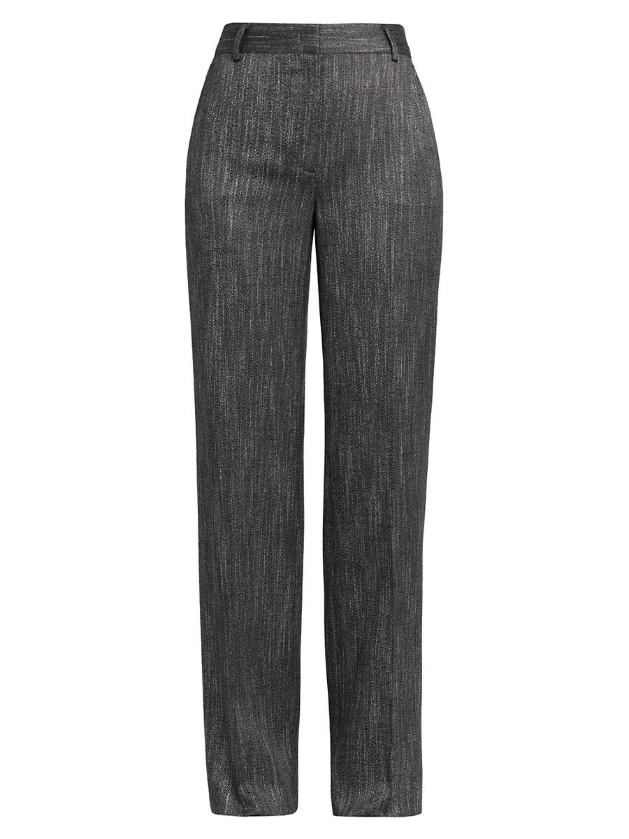 Womens Viscose Straight-Leg Trousers Product Image