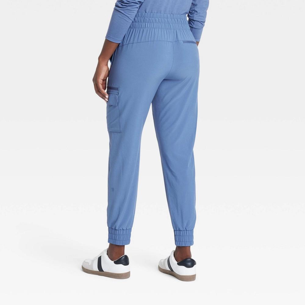 Womens Active Light Mid-Rise Cargo Joggers - All In Motion Blue XL Product Image