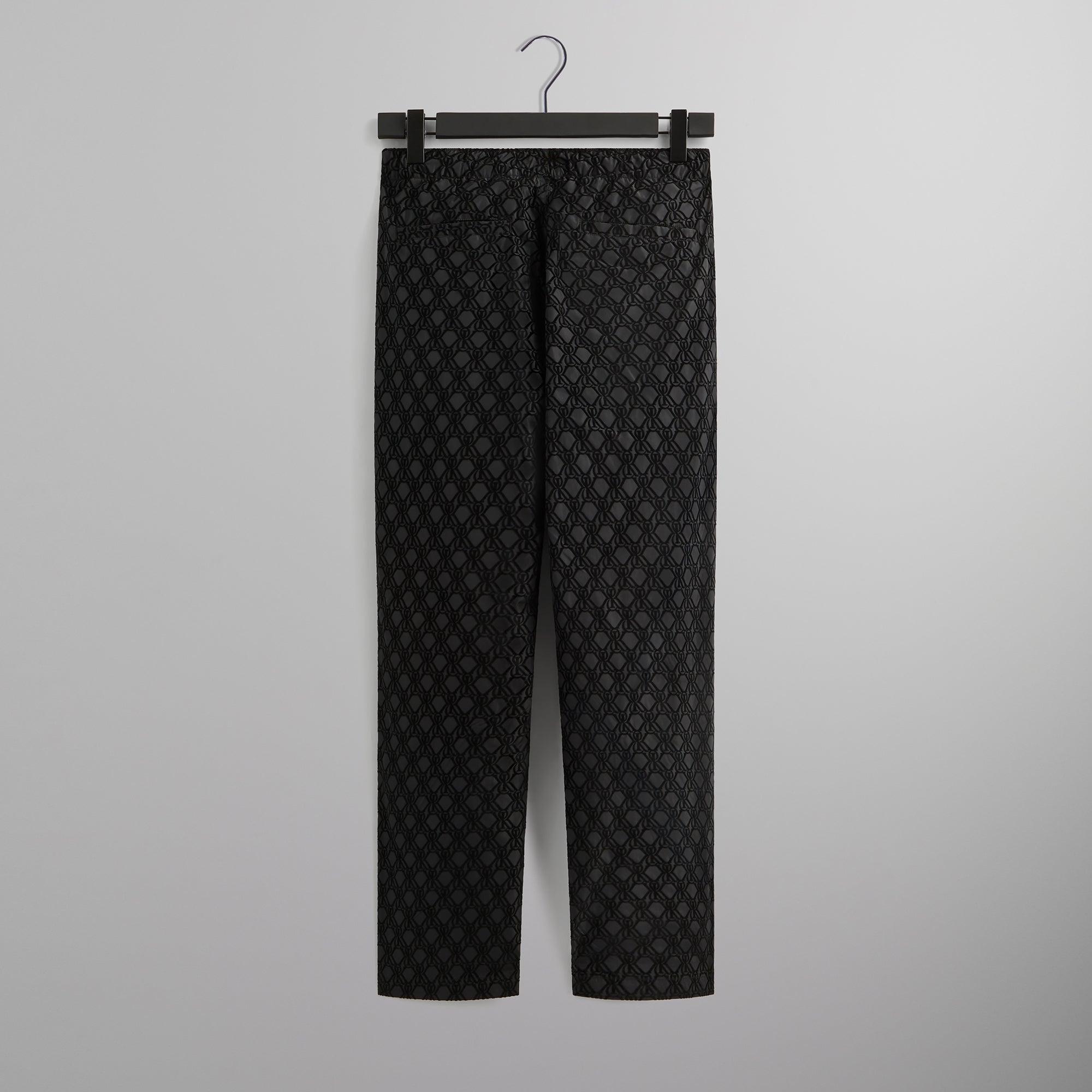 Kith Flocked Monogram Elias Pant - Black Male Product Image