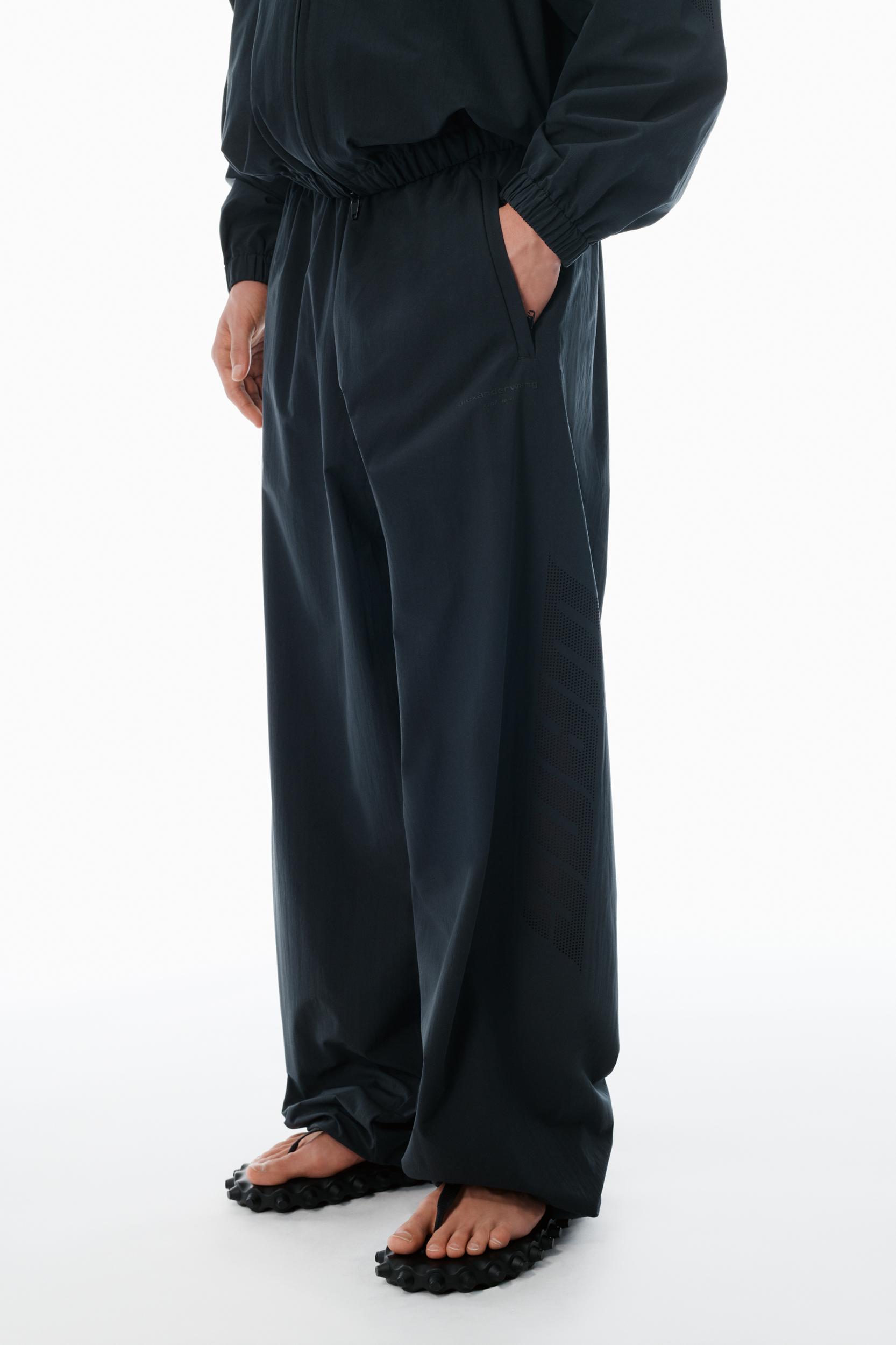 Black Perforated Logo Track Pants Product Image