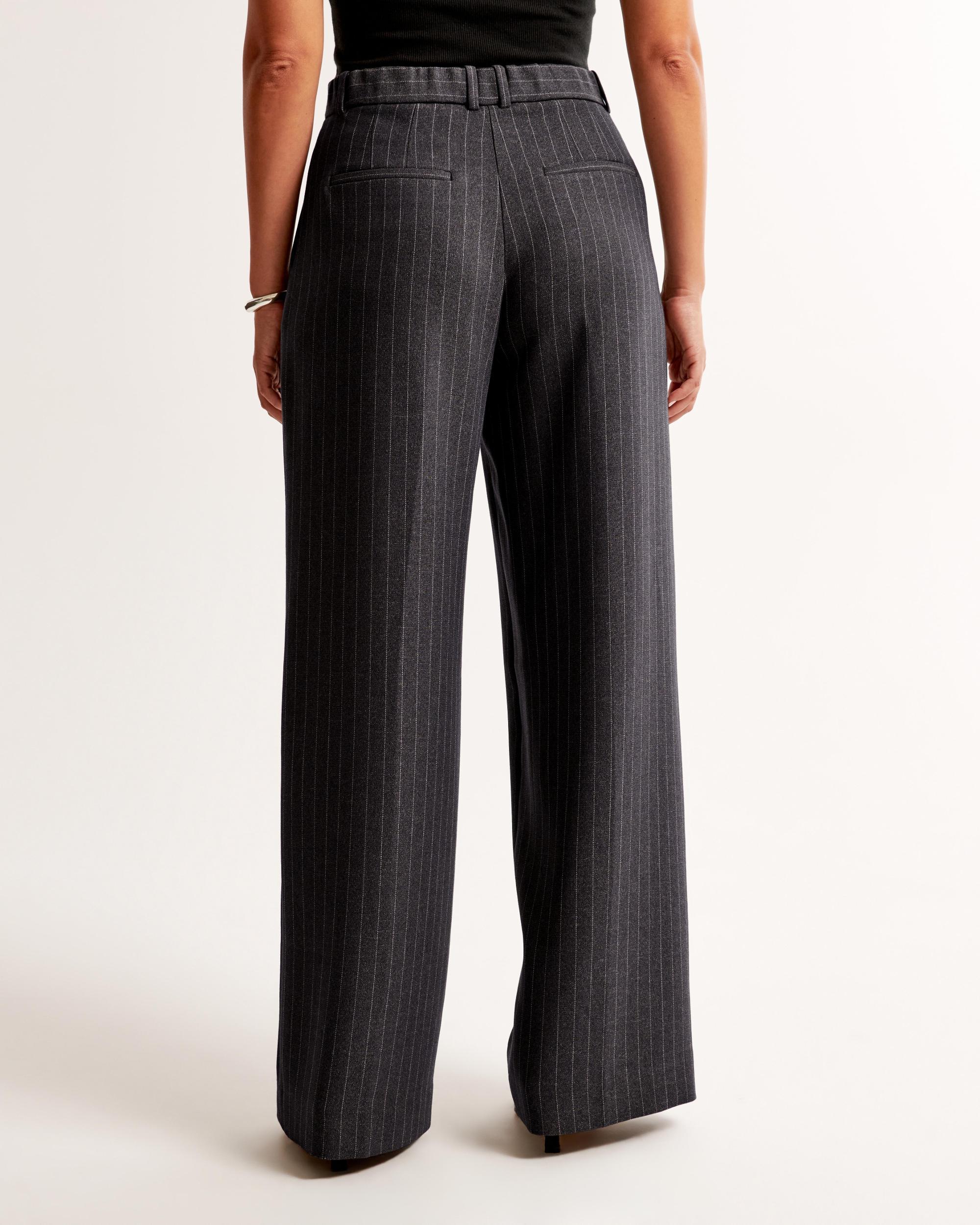 Curve Love A&F Harper Tailored Ultra Wide Leg Pant Product Image
