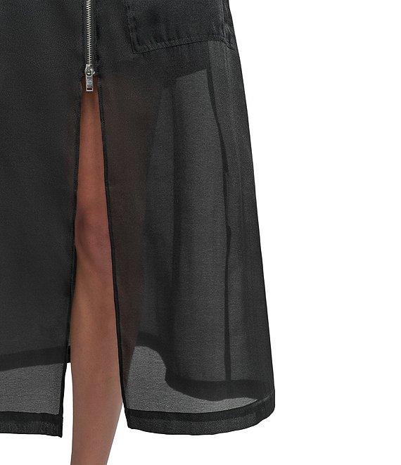 DKNY Organza Cargo A-Line Midi Skirt Product Image