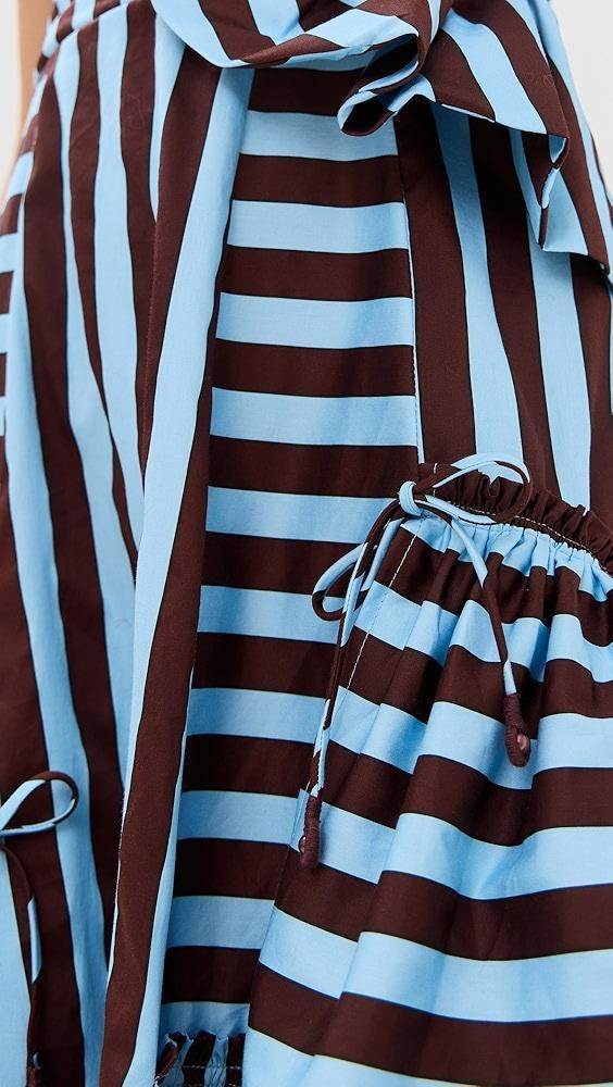 FARM Rio Tropical Flight Stripes Multicolor Midi Dress | Shopbop Product Image