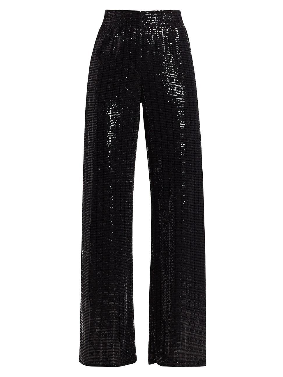 Womens Elba Sequined Straight-Leg Pants Product Image