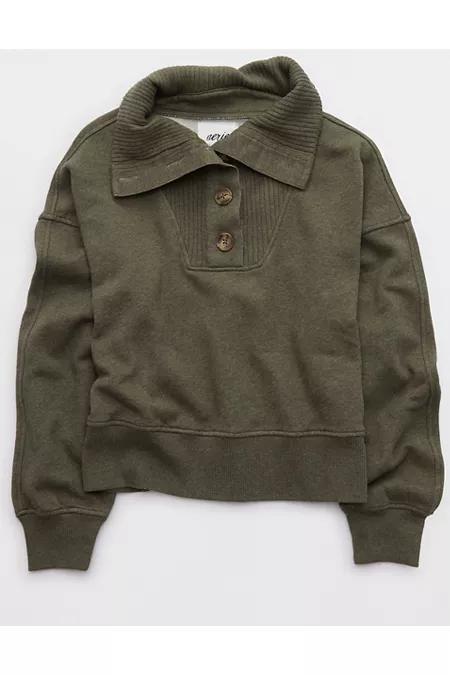 Aerie Best Button Sweatshirt Women's Product Image