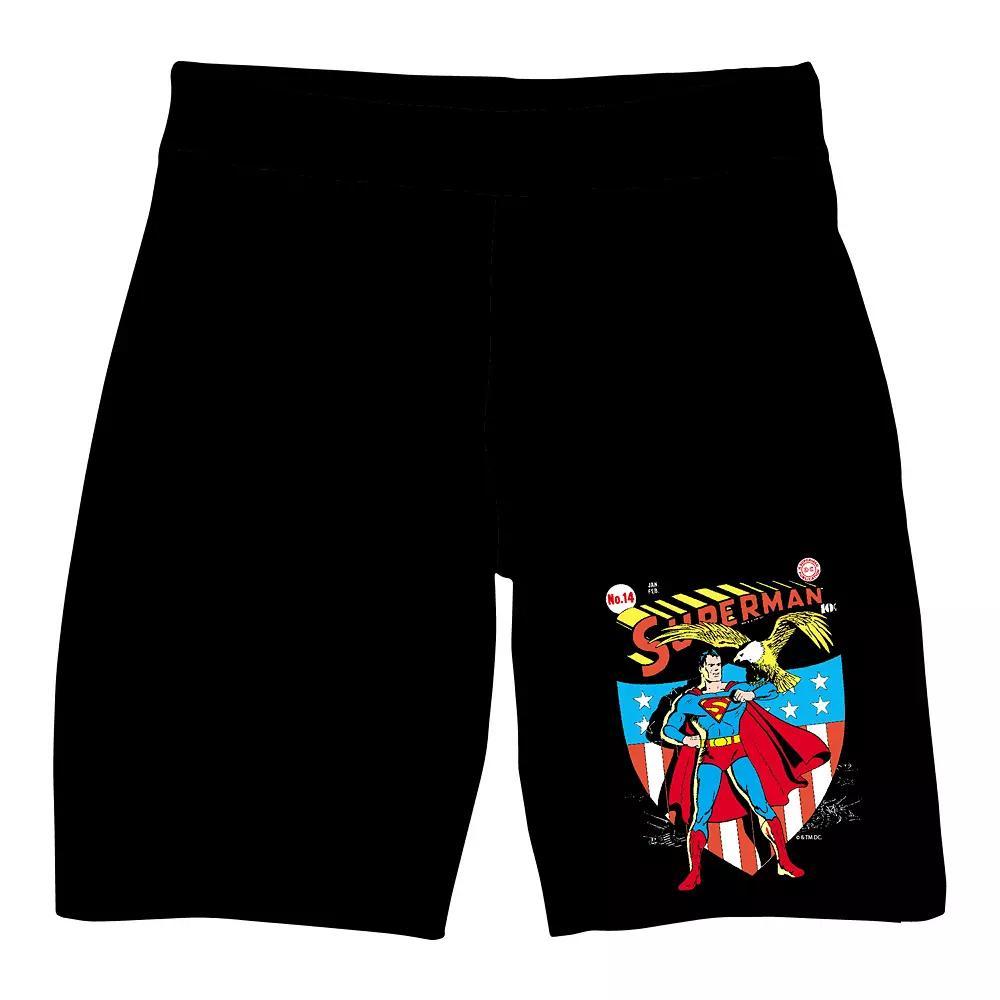 Men's Superman Classic Comic Pajama Shorts, Size: XXL, Black Product Image