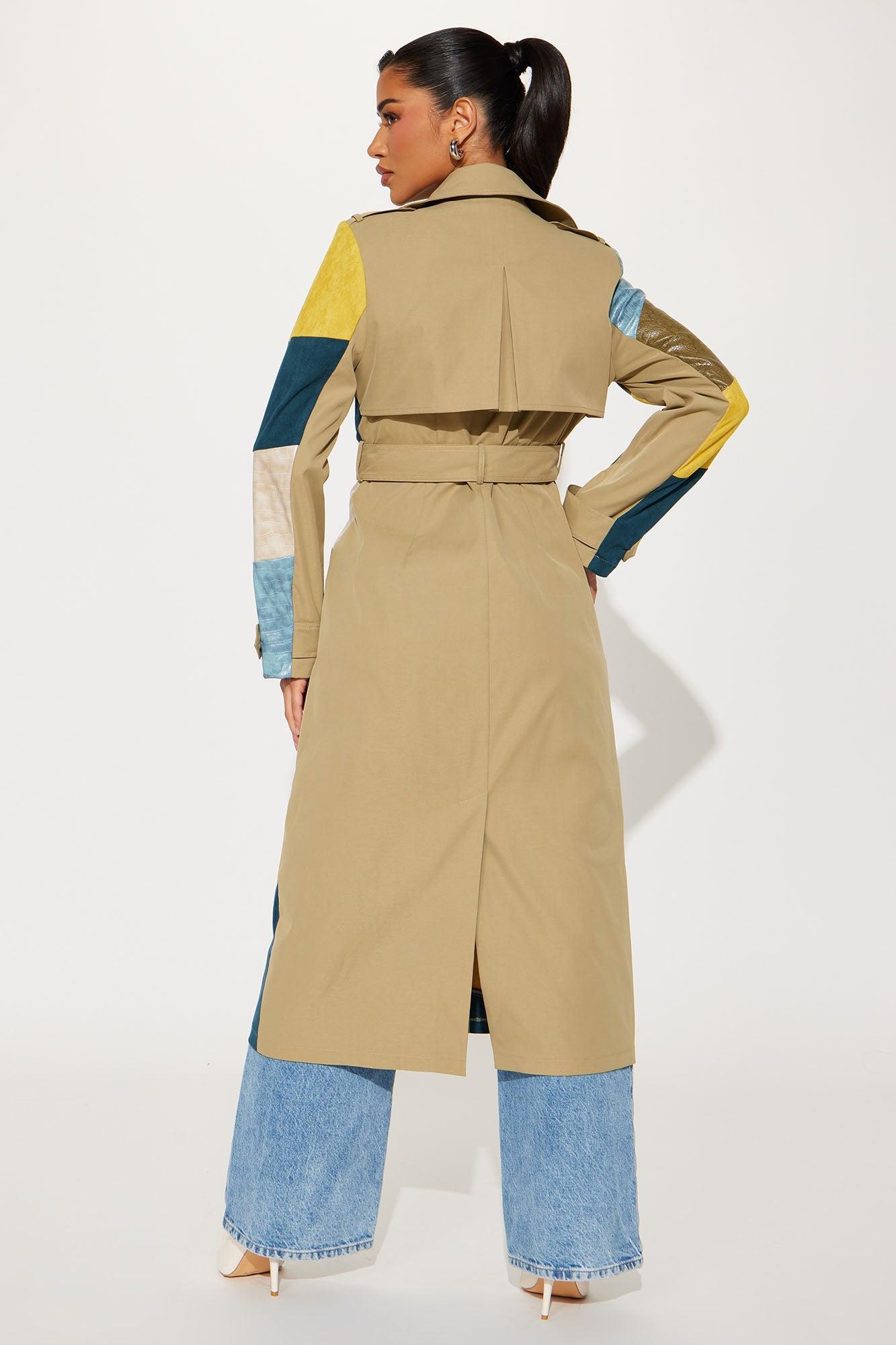 Venom Vibes Faux Leather & Suede Jacket - Teal/combo Product Image