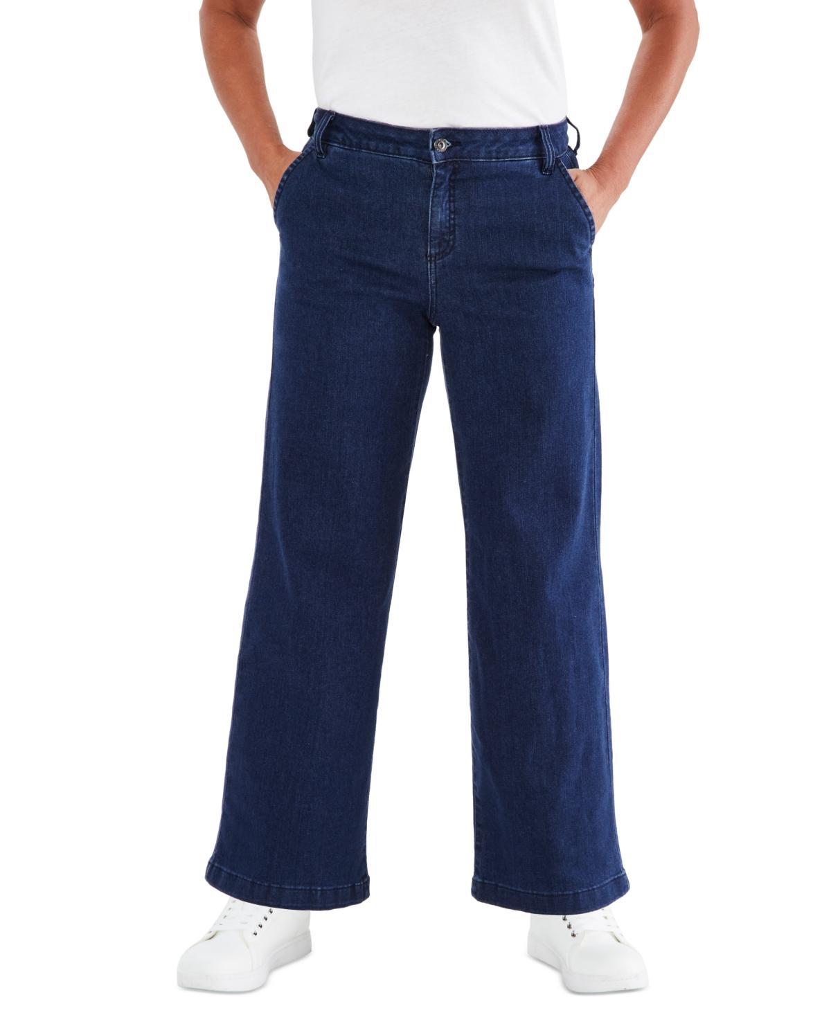 Style & Co Womens High-Rise Wide-Leg Jeans, Created for Macys Product Image