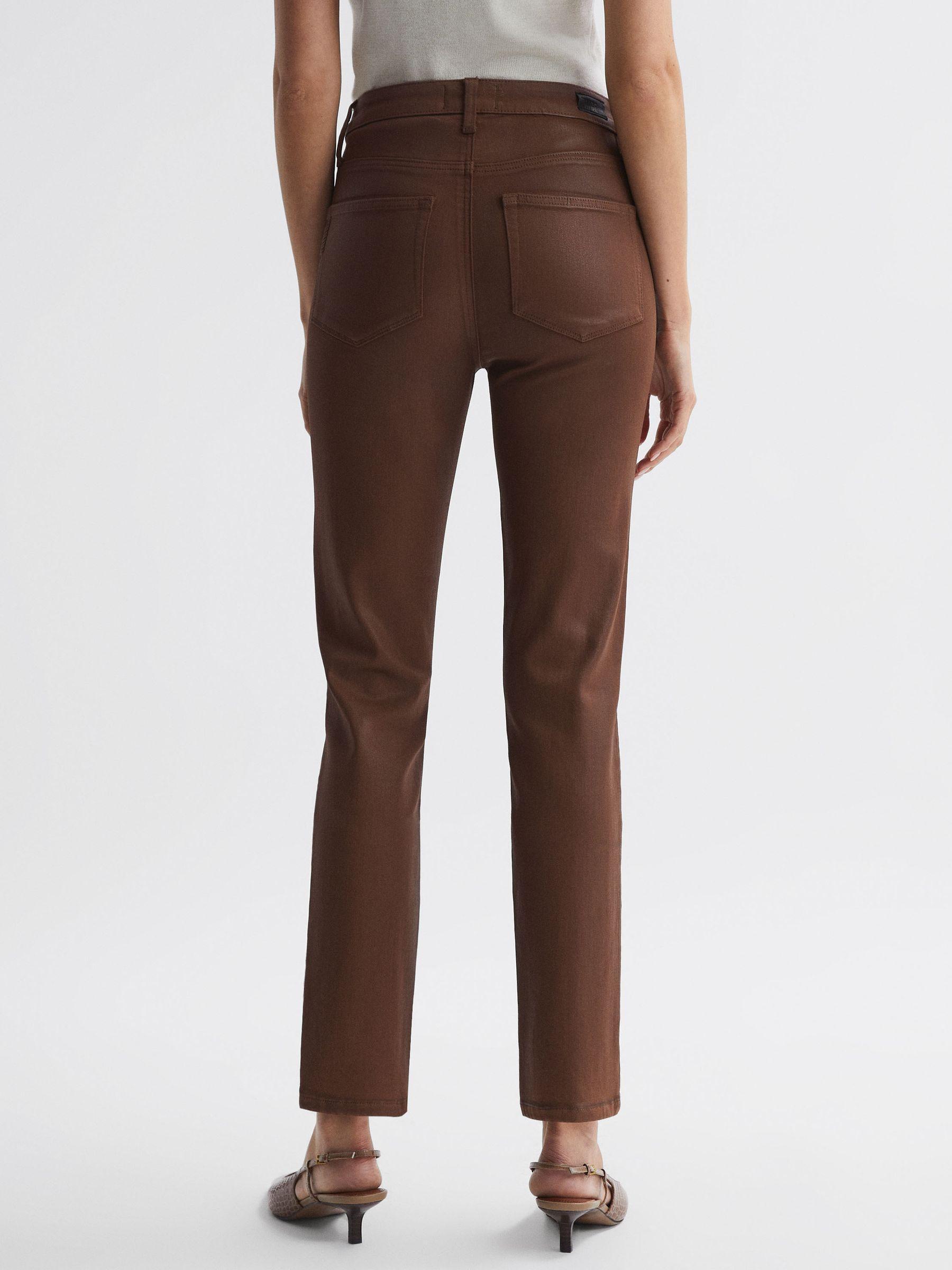 Paige Mid Rise Cropped Jeans in Cognac Luxe Product Image