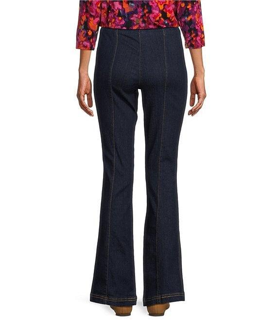 Intro Nia Slimming High Waist Gold Tone Stitching Detail Pull-On Flare Leg Pant Product Image