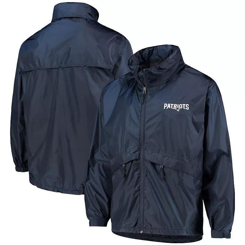 Mens Dunbrooke New England Patriots Circle Sportsman Waterproof Packable Lightweight Full-Zip Jacket Blue Product Image