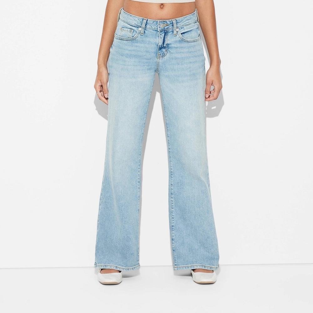 Womens Low-Rise Baggy Jeans - Wild Fable Light Wash 16 Product Image