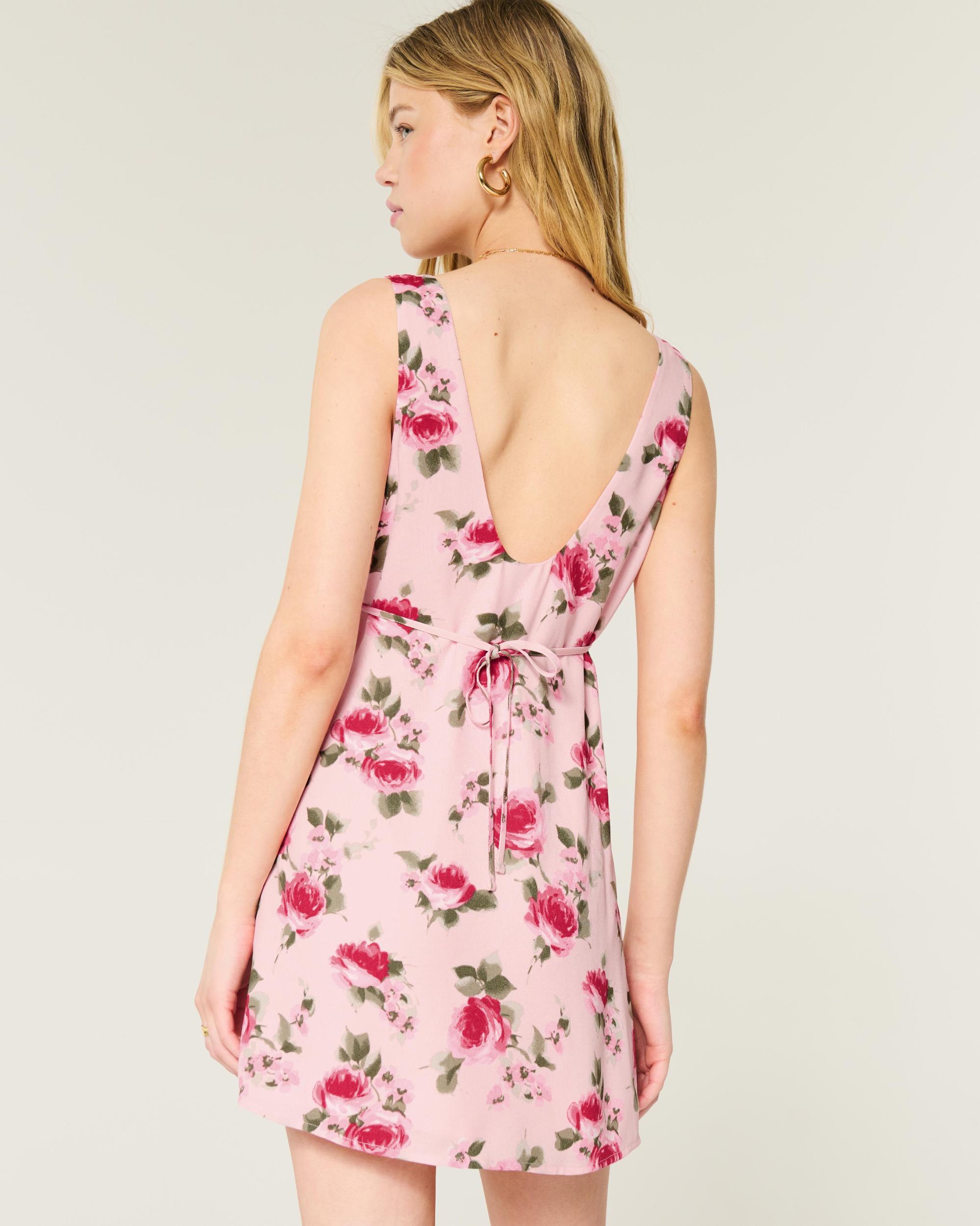 V-Neck Crepe Slip Dress Product Image