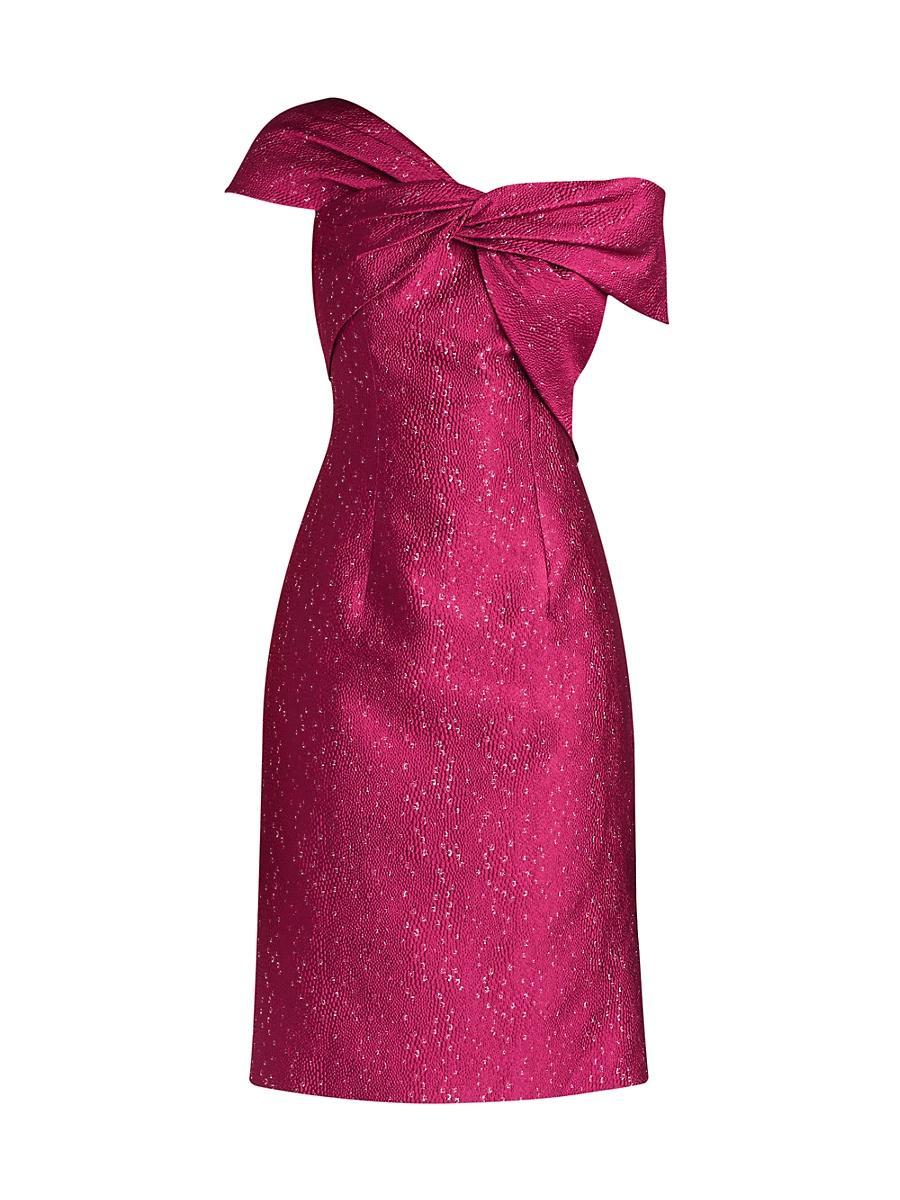 Womens Speckle Jacquard Twist Cocktail Dress Product Image