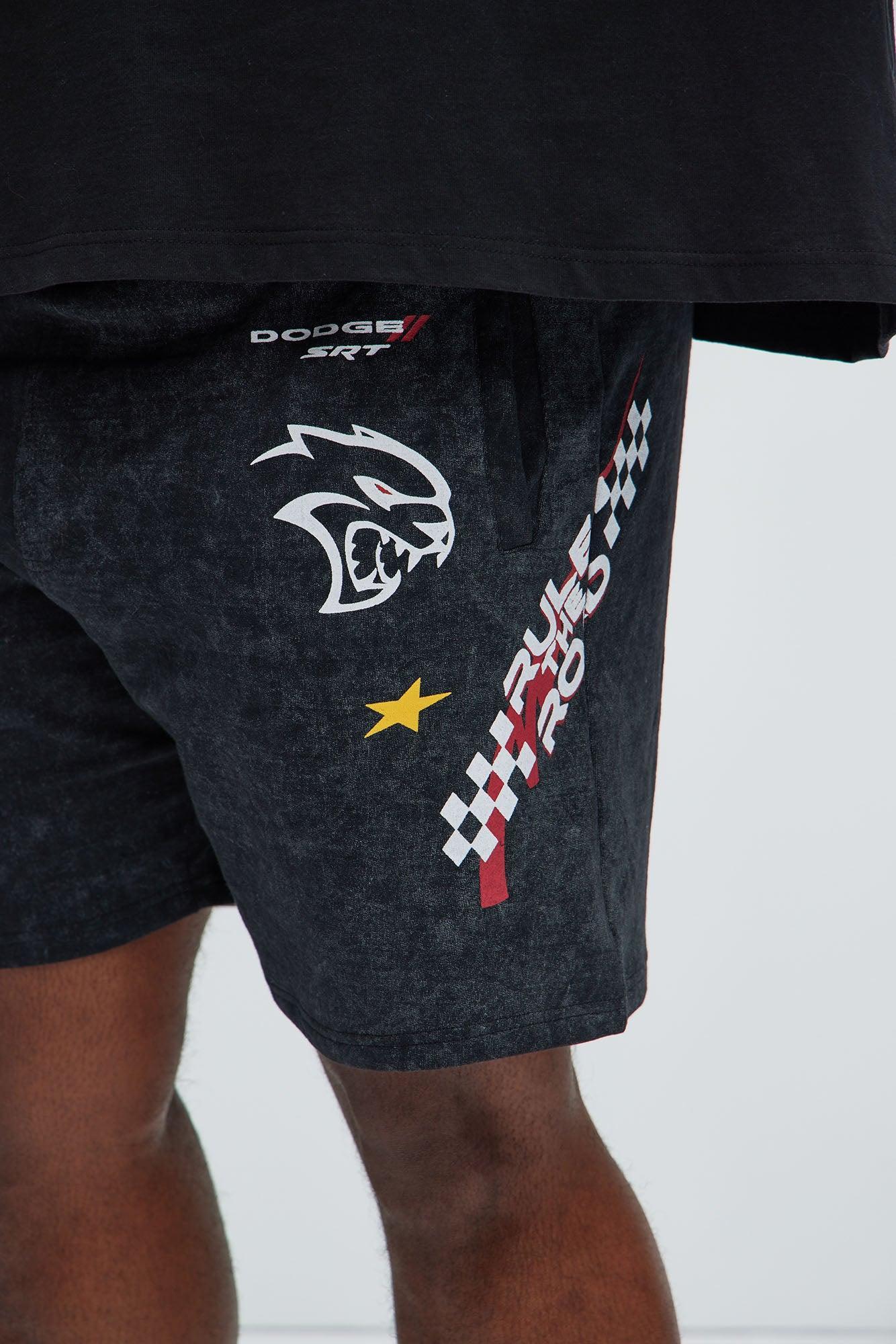 Dodge Hellcat Vintage Wash Shorts - Black Product Image