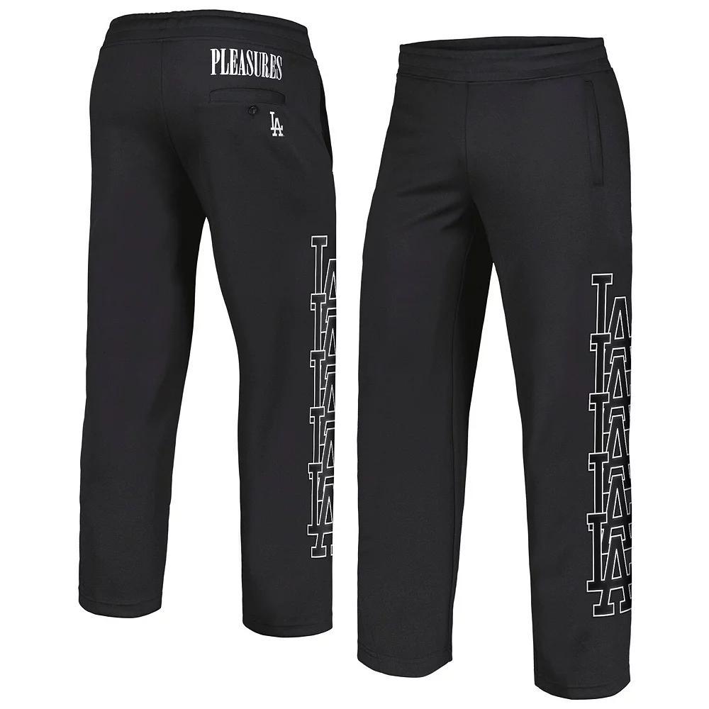 Men's Black Los Angeles Dodgers Pitcher Track Pants, Size: 2XL Product Image