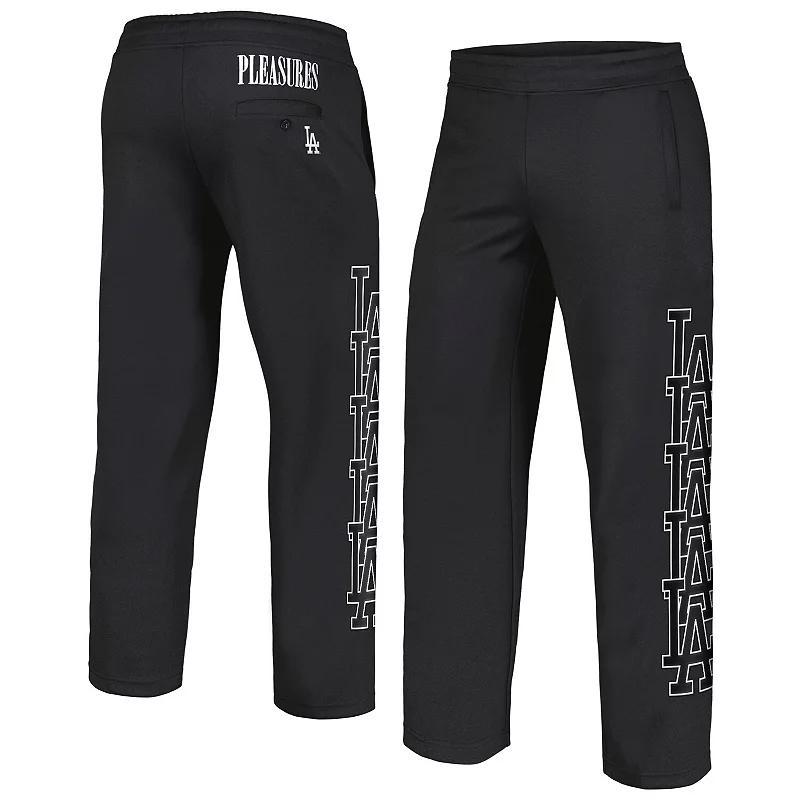 Men's Black Los Angeles Dodgers Pitcher Track Pants, Size: 2XL Product Image