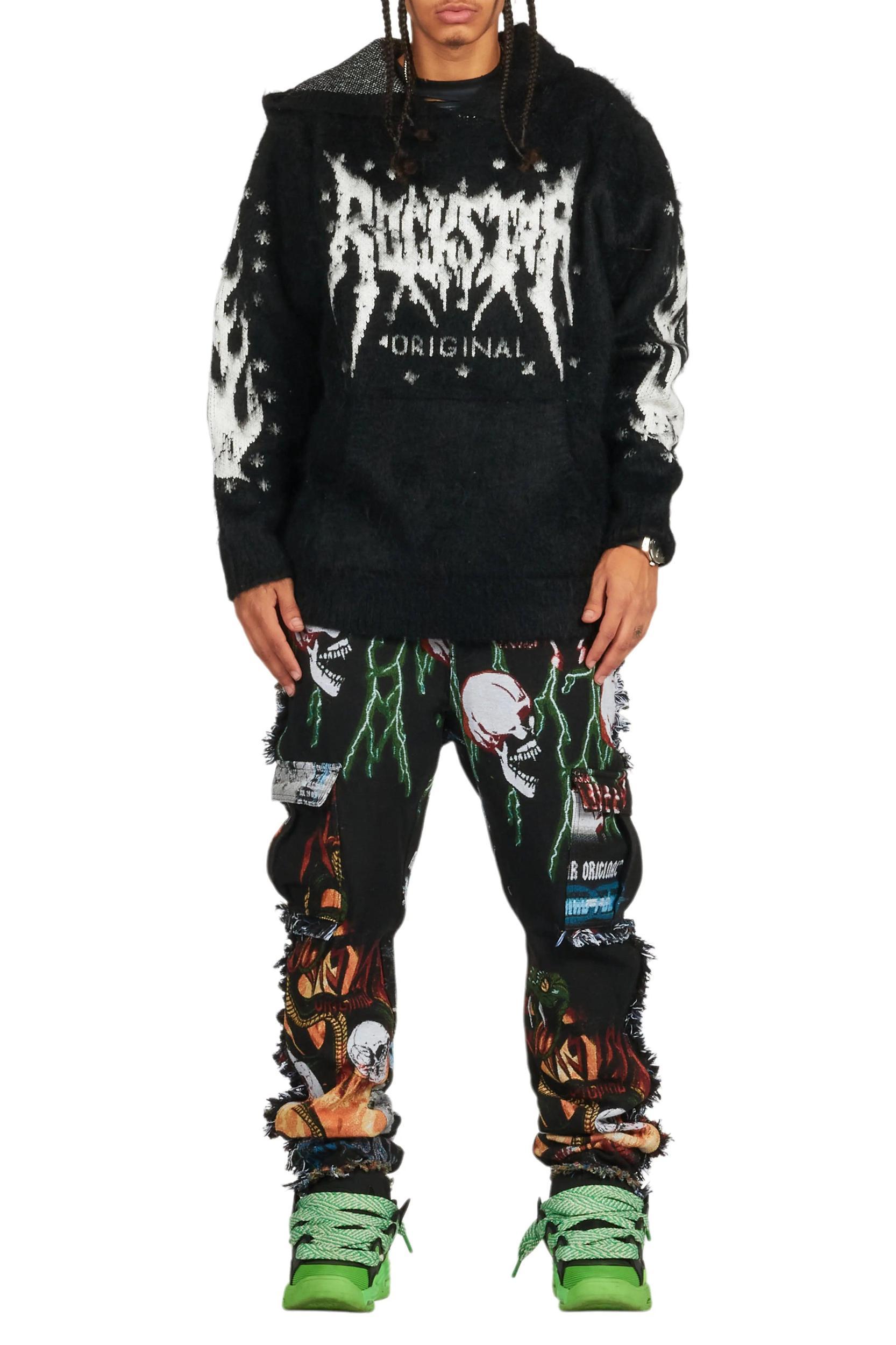 Zarin Black/Multi Tapestry Slim Fit Jean Male Product Image