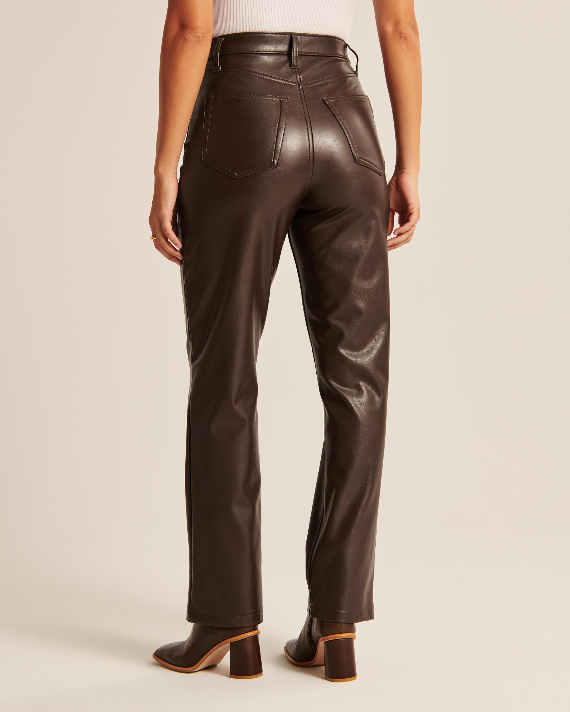 Curve Love Vegan Leather 90s Straight Pant Product Image