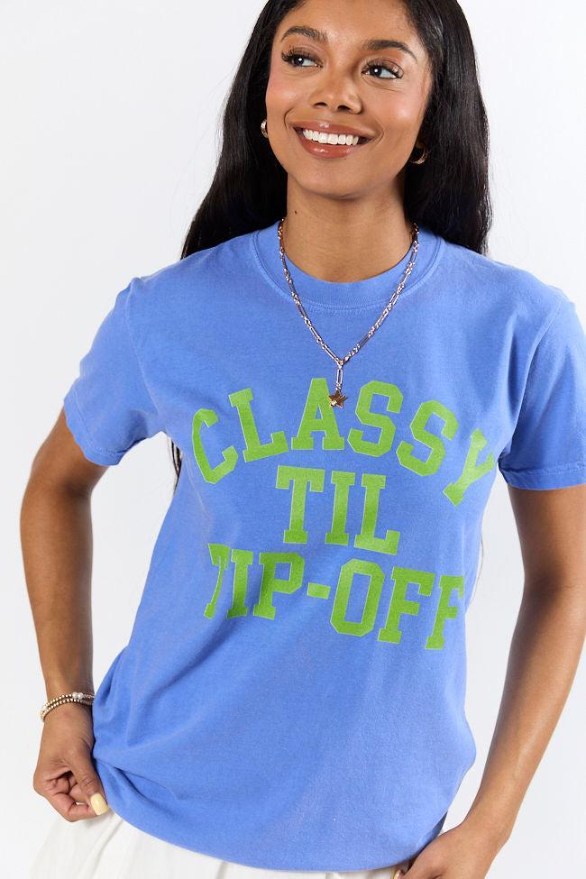 Classy Til Tip-Off Flo Blue Comfort Colors Graphic Tee Product Image