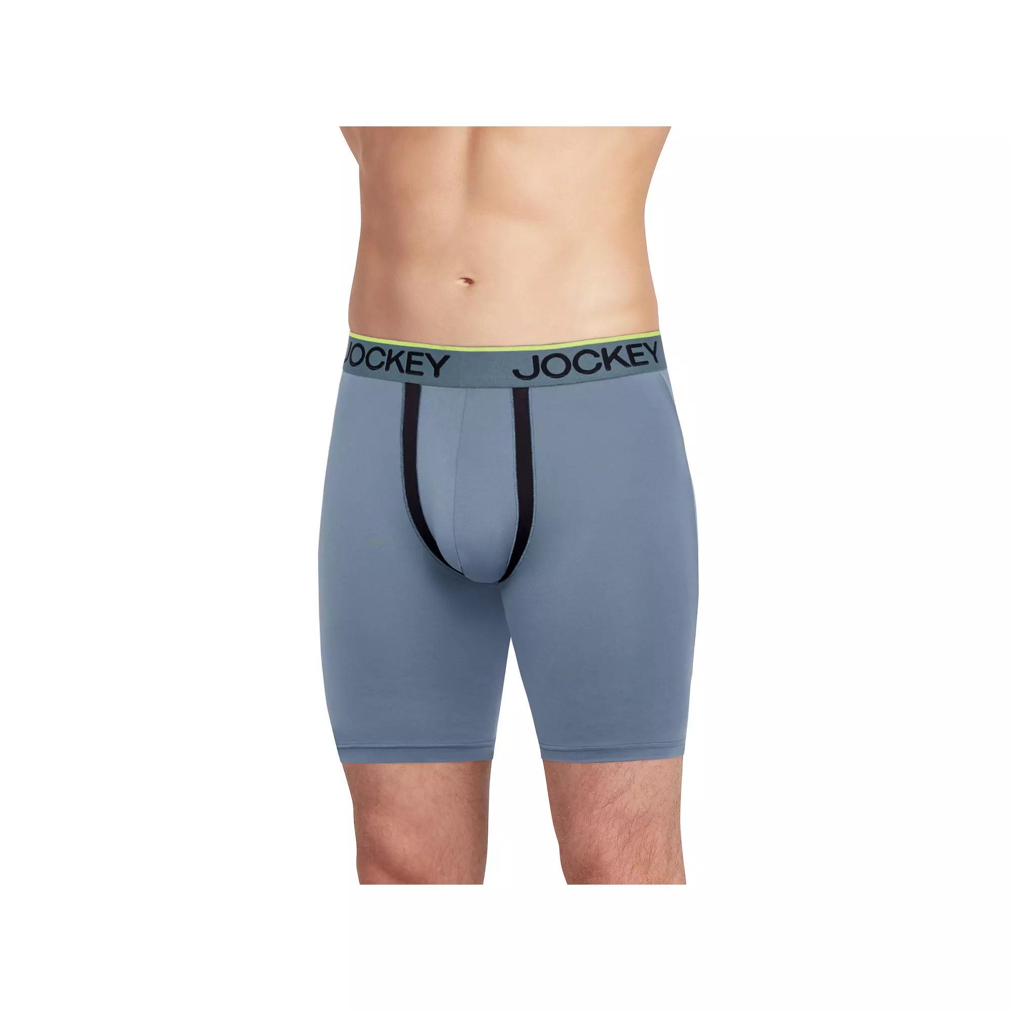 Men's Jockey® Chafe-Proof Pouch Microfiber 8.5" 3-Pack +1 Bonus Boxer Briefs, Size: Small, Blue Product Image