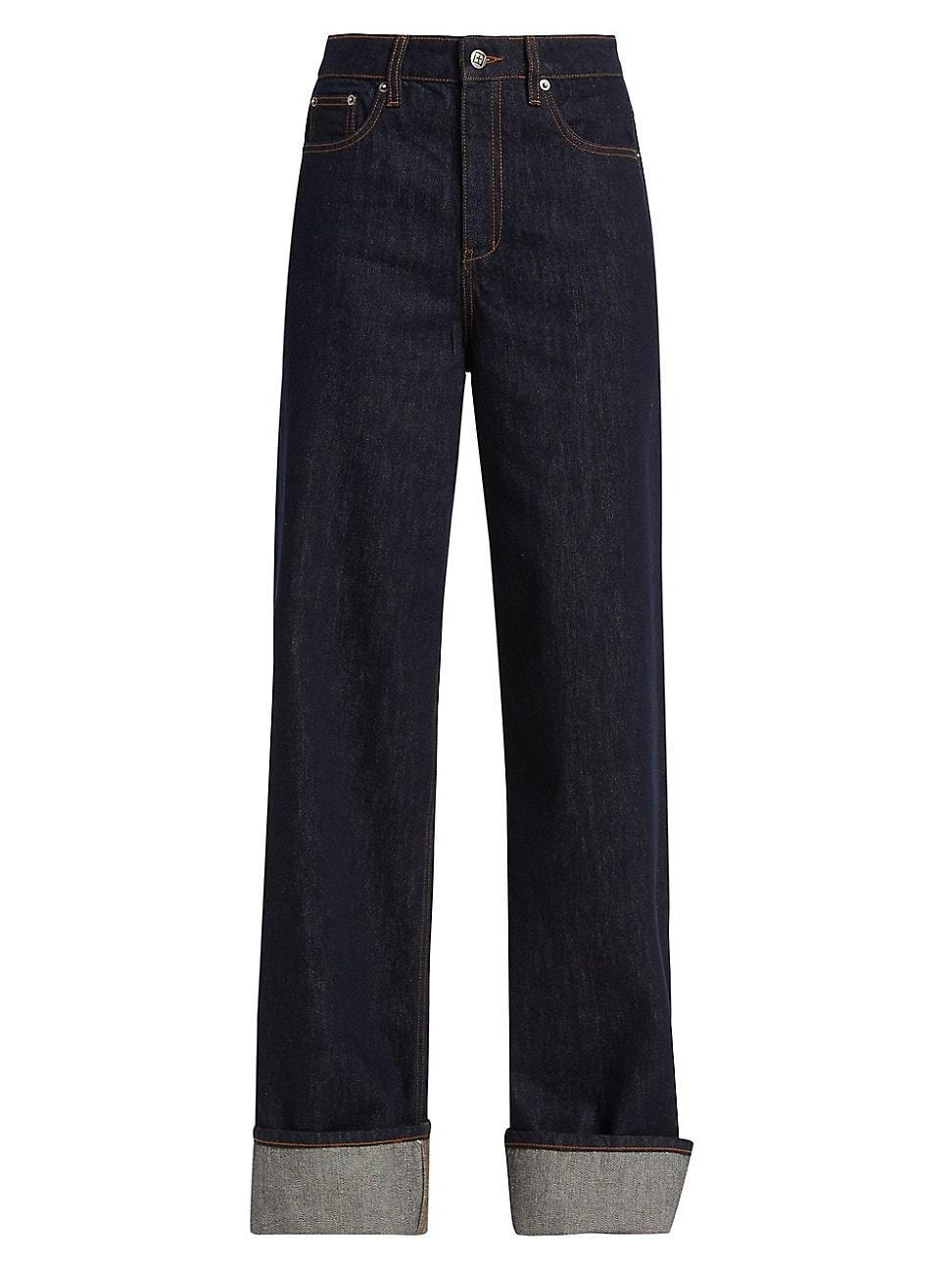 Womens Strider Roll-Cuff High-Rise Jeans Product Image
