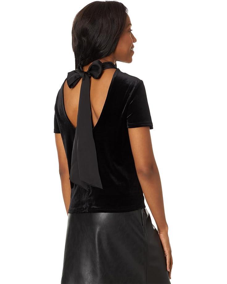 Short Sleeve Cowl Neck Shirred Cuff Top Product Image