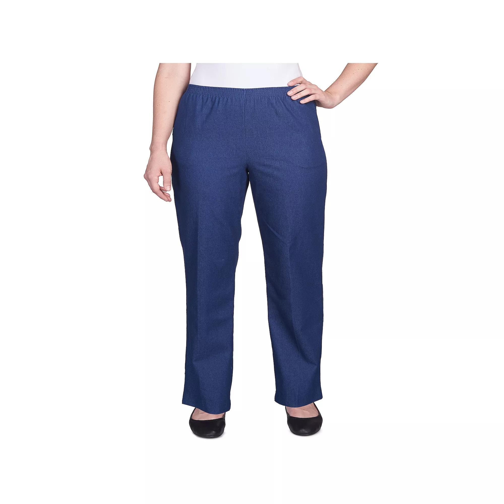 Women's Alfred Dunner Proportioned Denim Pants, Size: 10, Blue Product Image