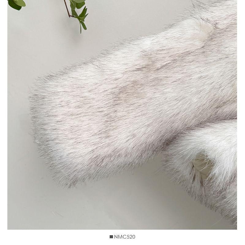 Collared Faux-Fur Toggle Coat Product Image