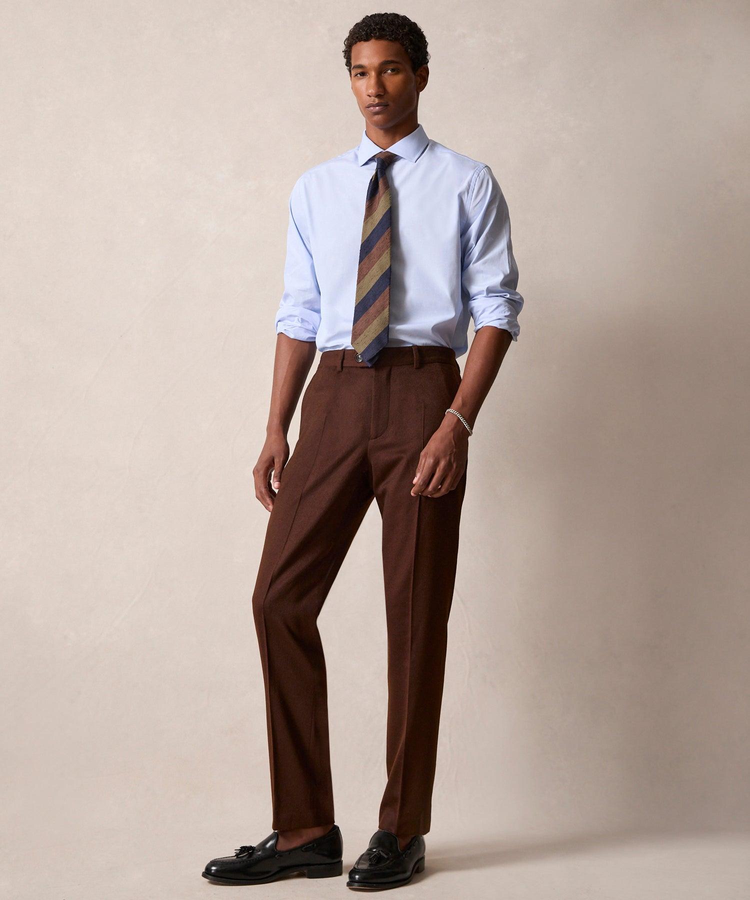Italian Cashmere Sutton Trouser in Chocolate Product Image