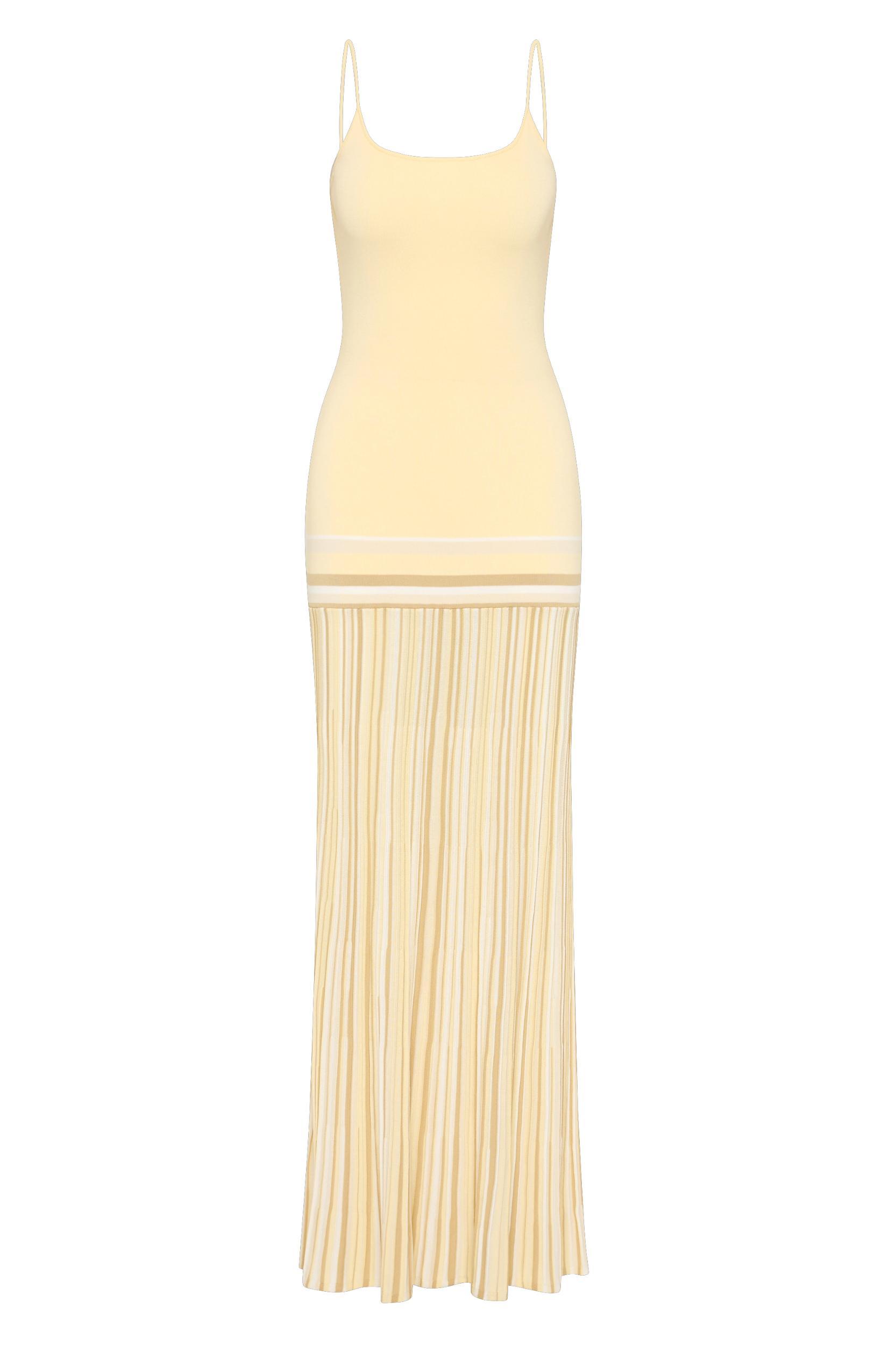 Citara Maxi Dress Butter Stripe Product Image
