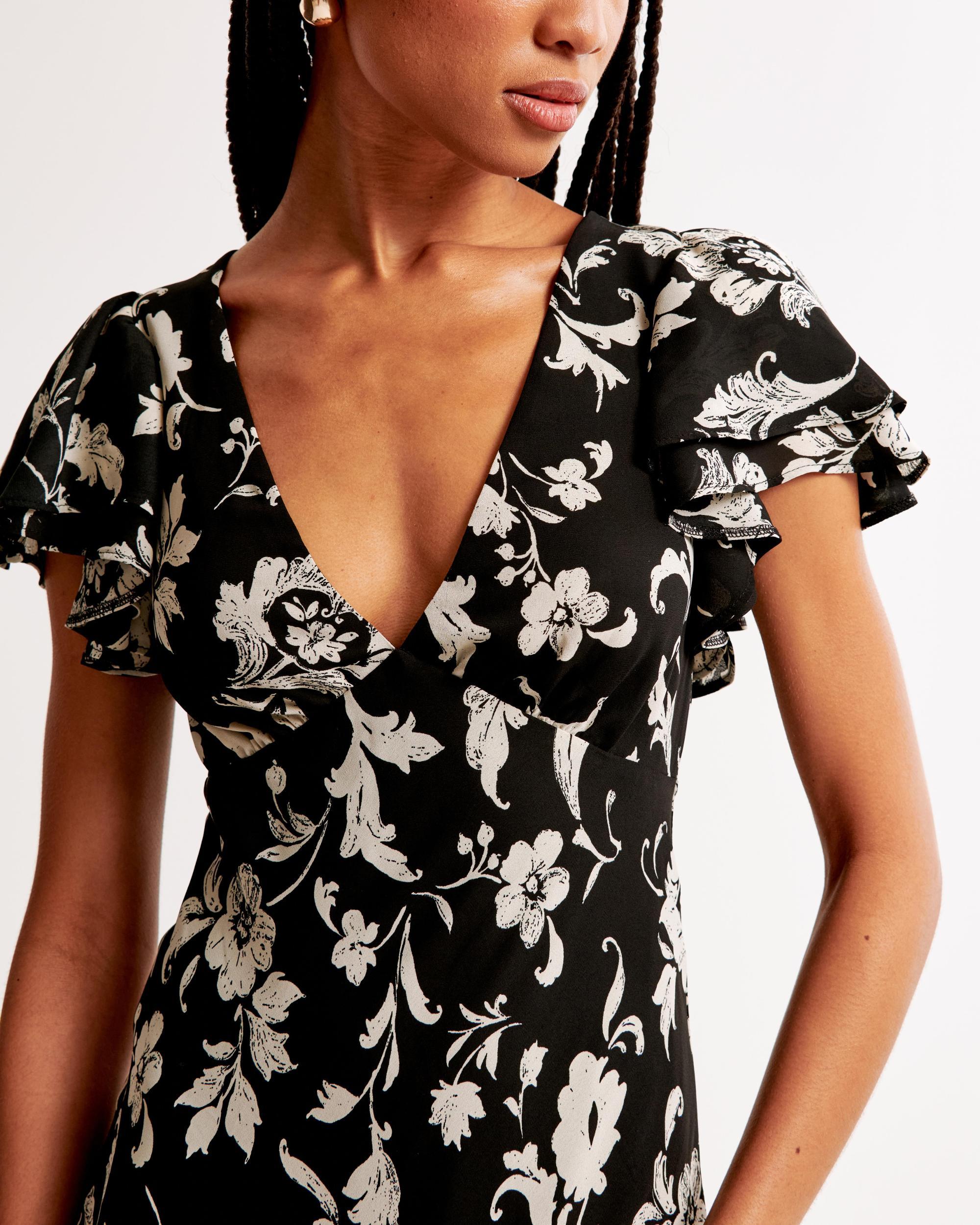 Ruffle Sleeve Maxi Dress Product Image