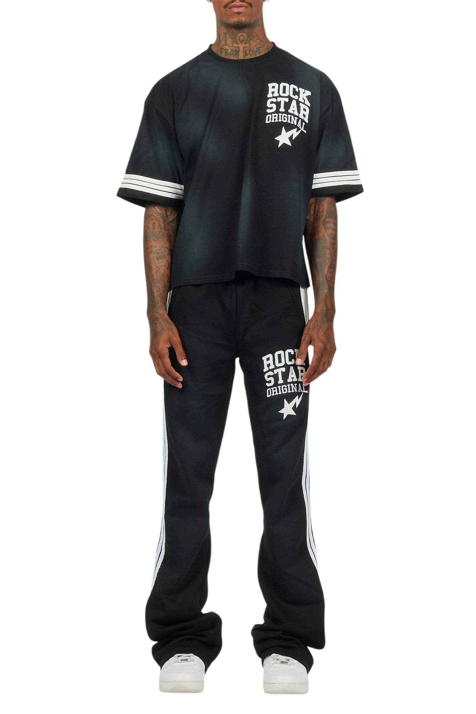 Gerrit Black T-Shirt/Stacked Flare Track Set Male Product Image