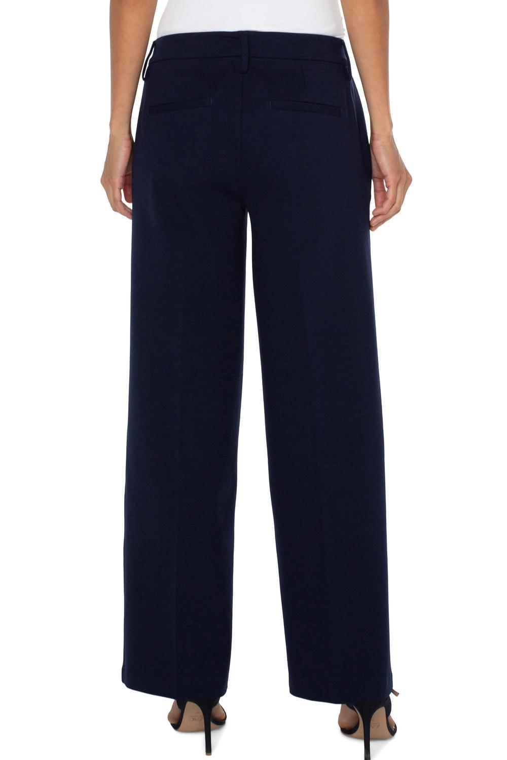 Petite Kelsey Wide Leg Trouser - Cadet Blue Product Image