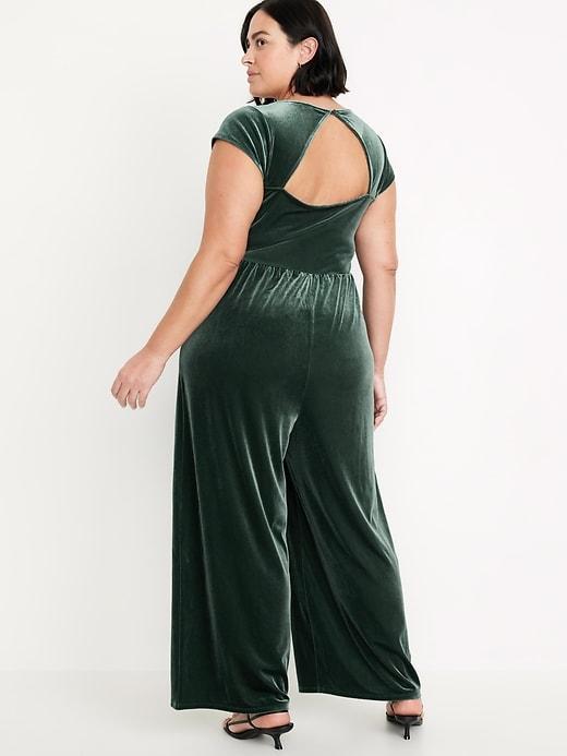 Fit &amp; Flare Satin Jumpsuit Product Image