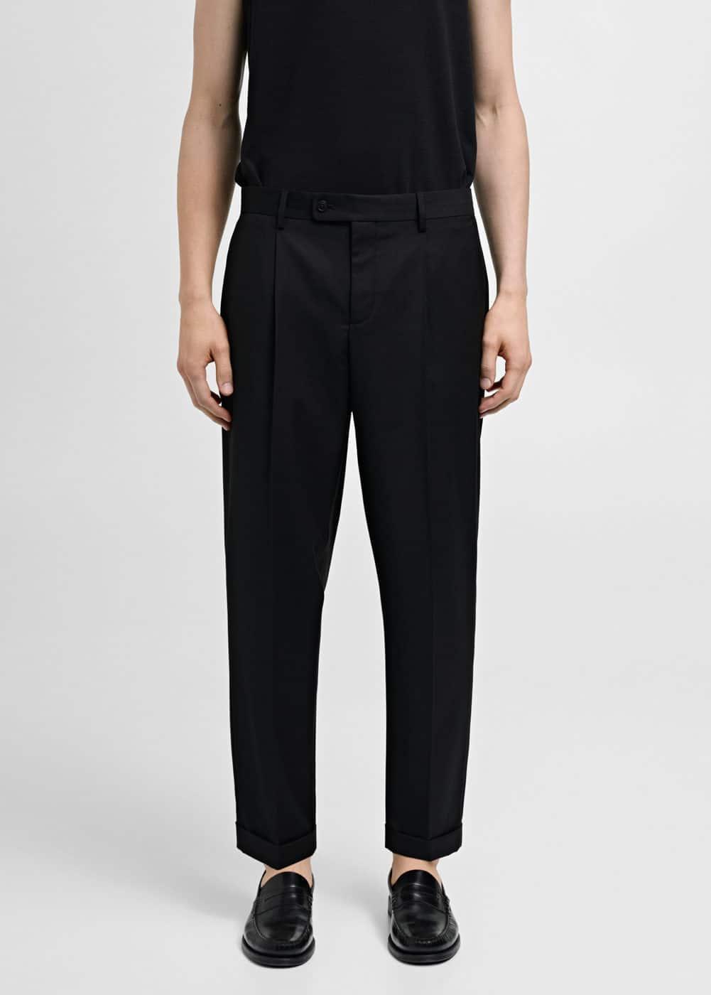 Regular fit suit trousers - Men | MANGO USA Product Image