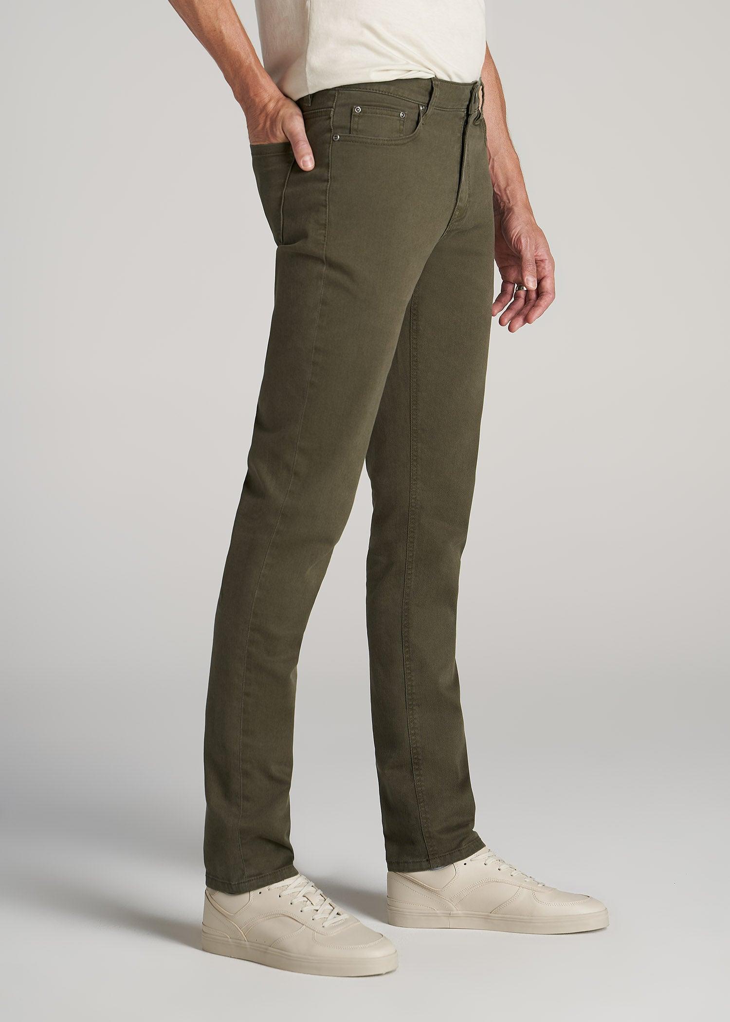 Dylan SLIM-FIT Jeans for Tall Men in Olive Green Wash Male Product Image