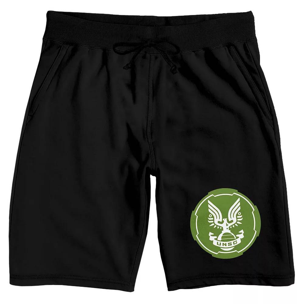 Men's Halo Infinite UNSC 9" Sleep Shorts, Size: Small, Black Product Image