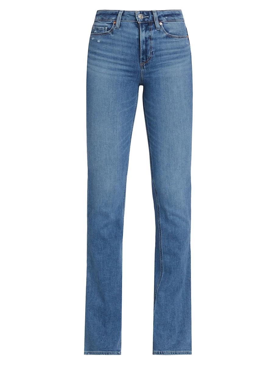 Paige Laurel Canyon High Rise Flare Jeans in Rock Show Distressed Product Image