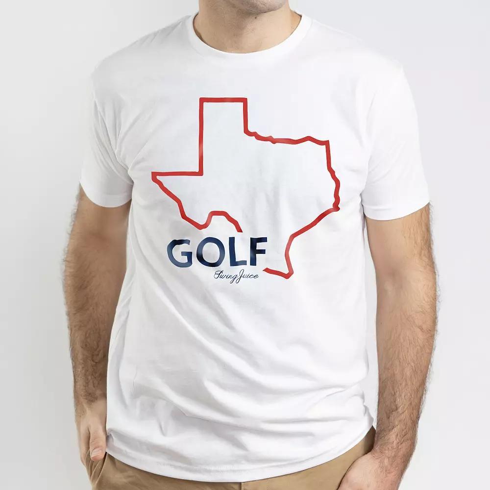 Men's SwingJuice Golf Texas T-Shirt, Size: 3XL, White Product Image