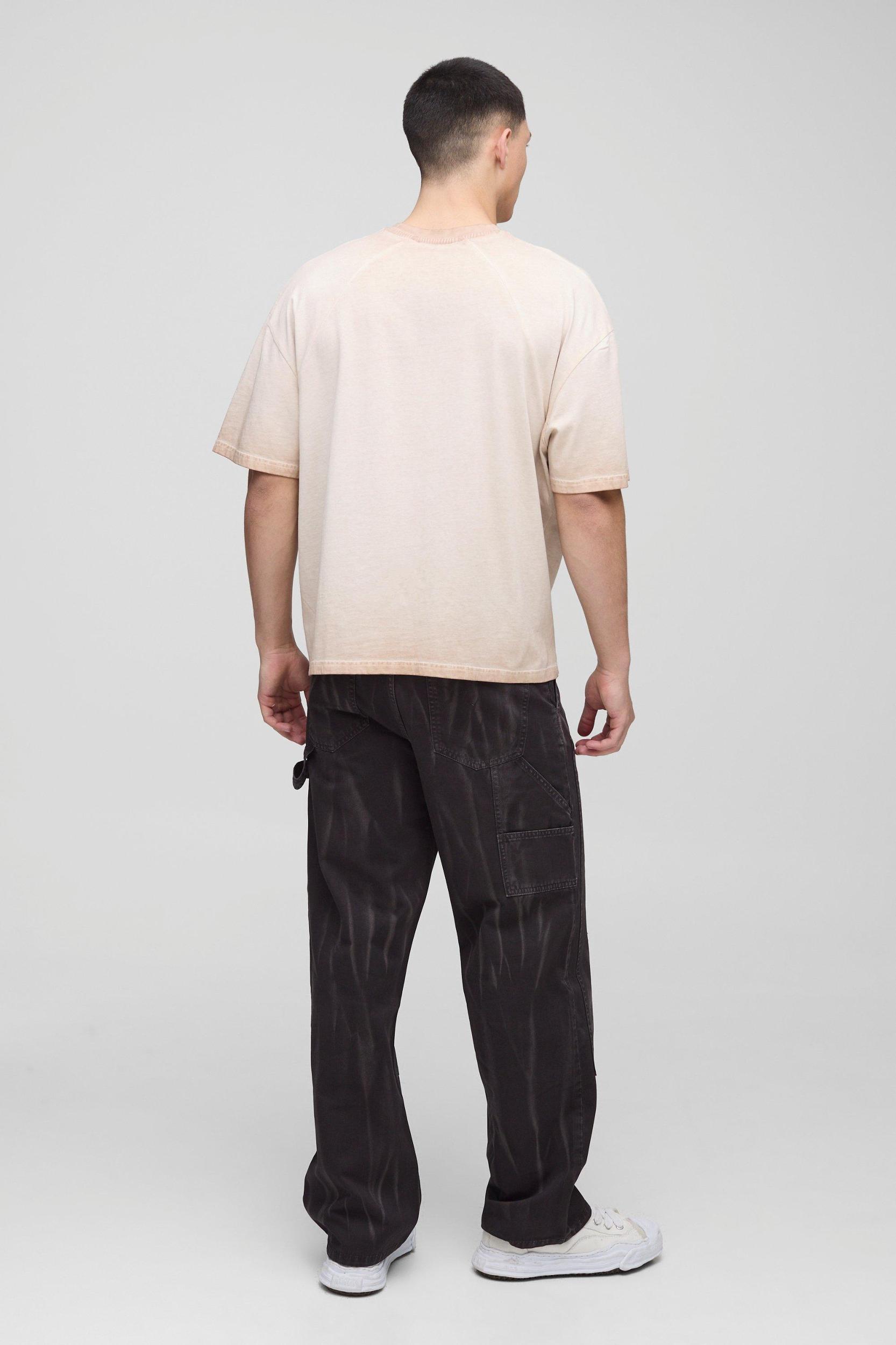 Relaxed Fit Overdye Ripped Carpenter Pants | boohooMAN USA Product Image