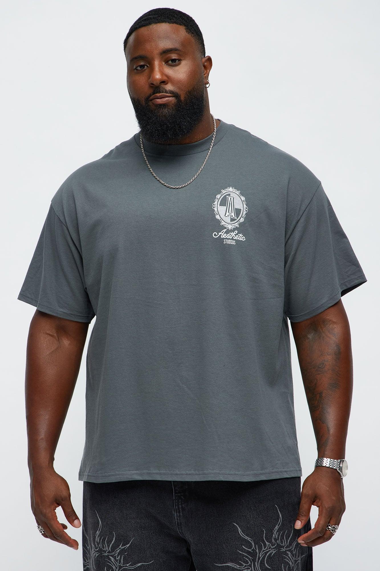 Aesthetics LA California Short Sleeve Tee - Charcoal Product Image