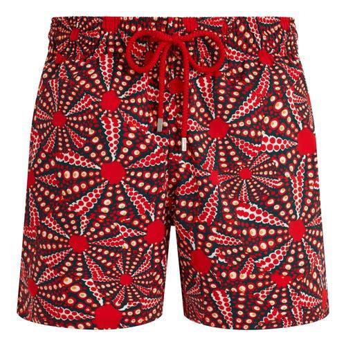 Vilebrequin Men's Oursinades Stretch Swim Trunks in Coquelicot at Nordstrom, Size Xx-Large Product Image