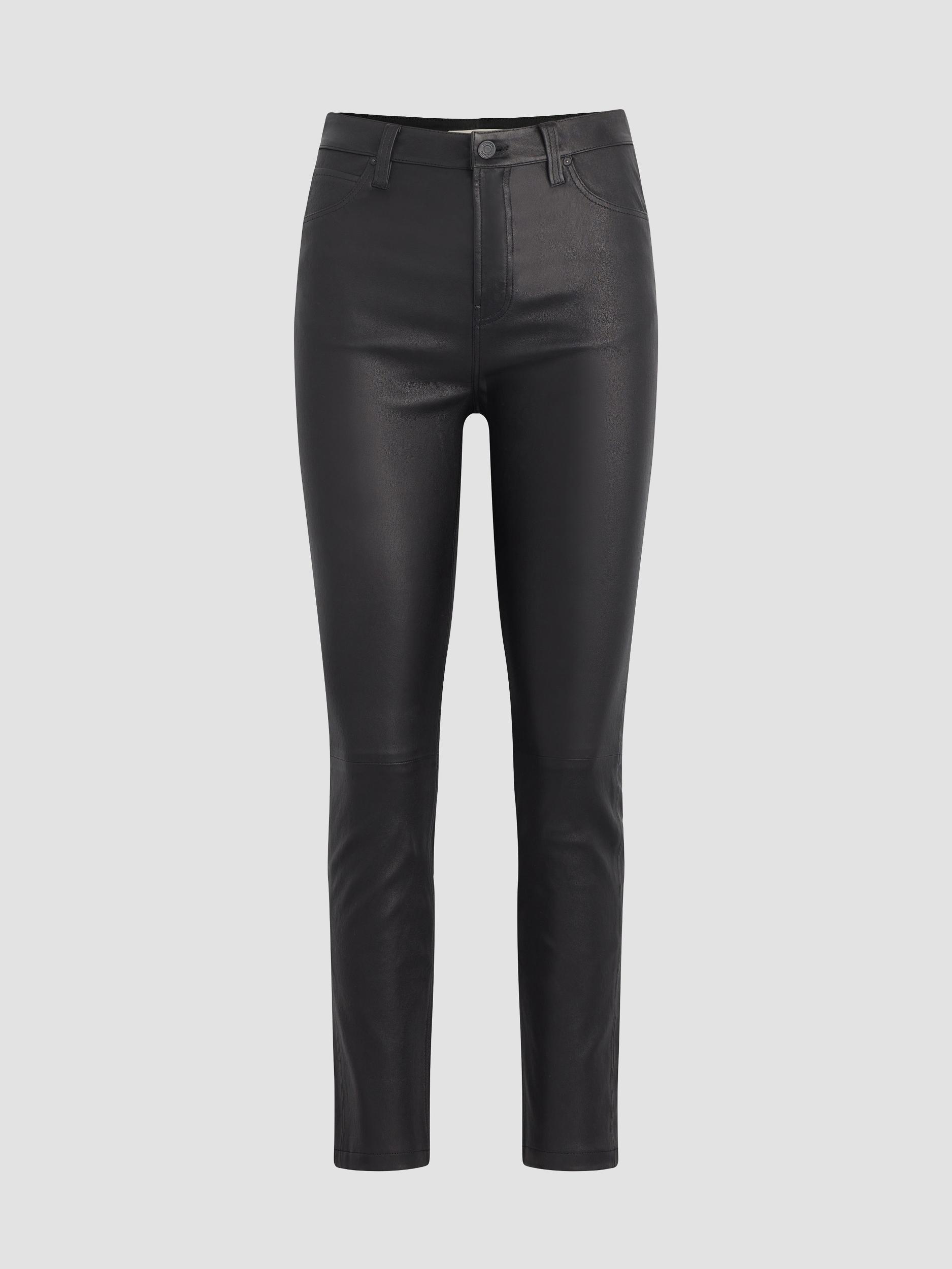 Harlow Ultra High-Rise Cigarette Leather Ankle Pant Female Product Image
