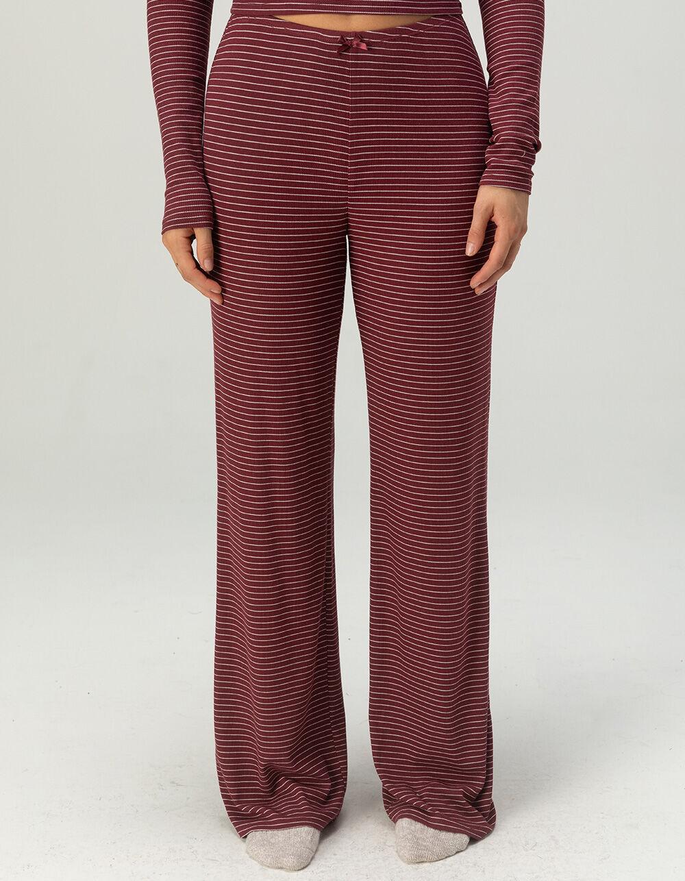 FULL TILT Rib Stripe Womens Pajama Pants - NAVY COMBO Product Image