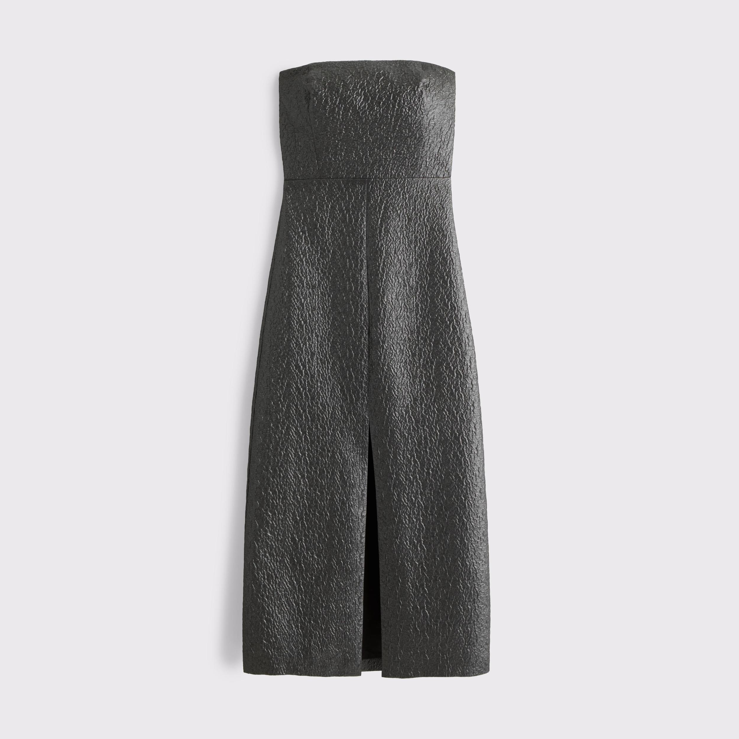 Metallic Strapless Midi Dress Product Image