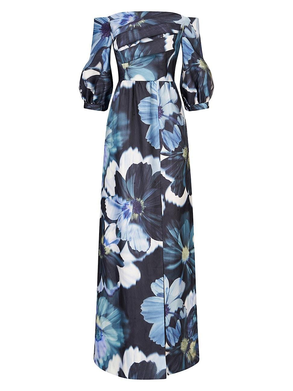 Womens Alison Floral Off-the-Shoulder Gown Product Image