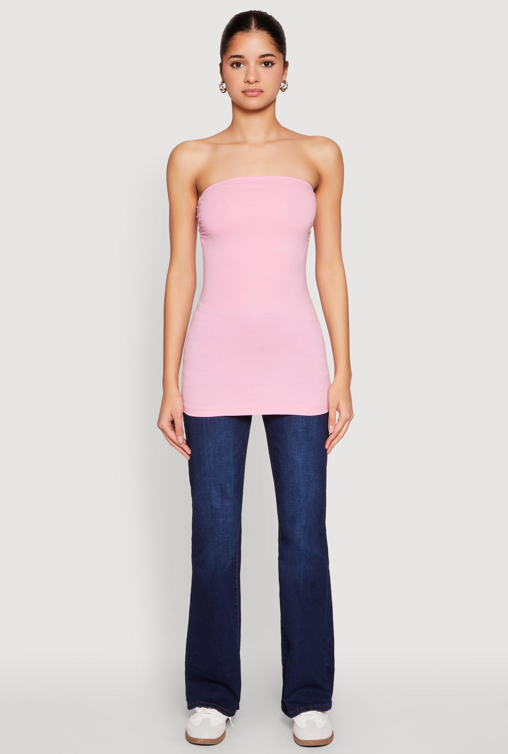 Womens Side Ruched Tube Top Product Image