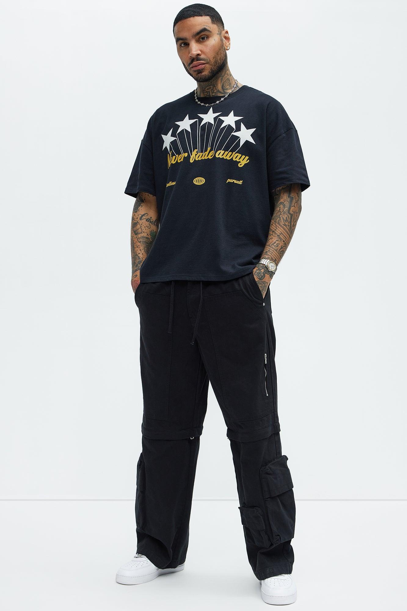 Never Fade Away Oversized Short Sleeve Tee - Black Product Image
